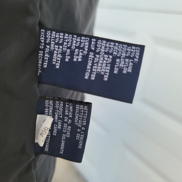 Tommy Hilfiger 2004 Gray and Black Wool Coat /Jacket Size L - Picture 12 of 15